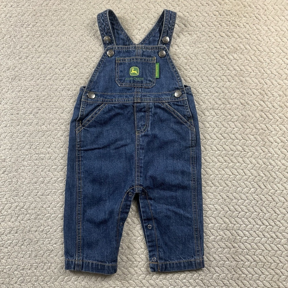 John Deere Denim Overalls size 3/6 Months Western farm Tractor Little farmer